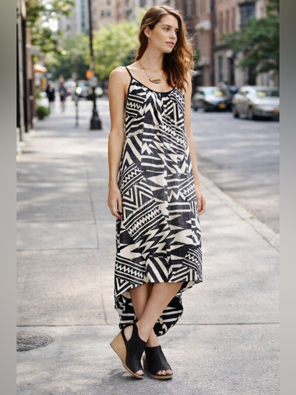 Anthropologie La Vi by Sam & Lavi Geometric MIDI Dress